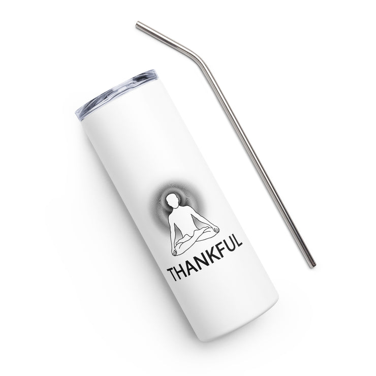 Positive Thought Brand THANKFUL Stainless steel tumbler