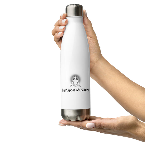 Positive Thought Brand The purpose of Life is Joy Stainless steel water bottle