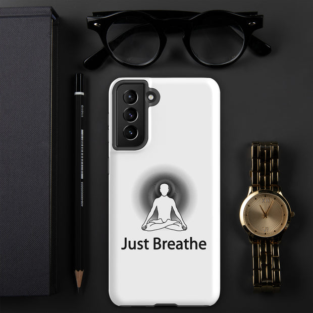 Positive Thought Brand Just Breathe Tough case for Samsung®