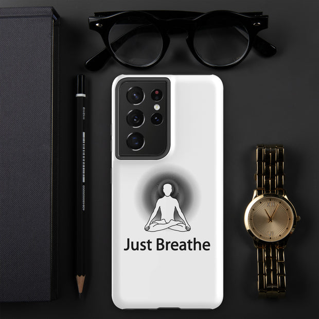 Positive Thought Brand Just Breathe Tough case for Samsung®