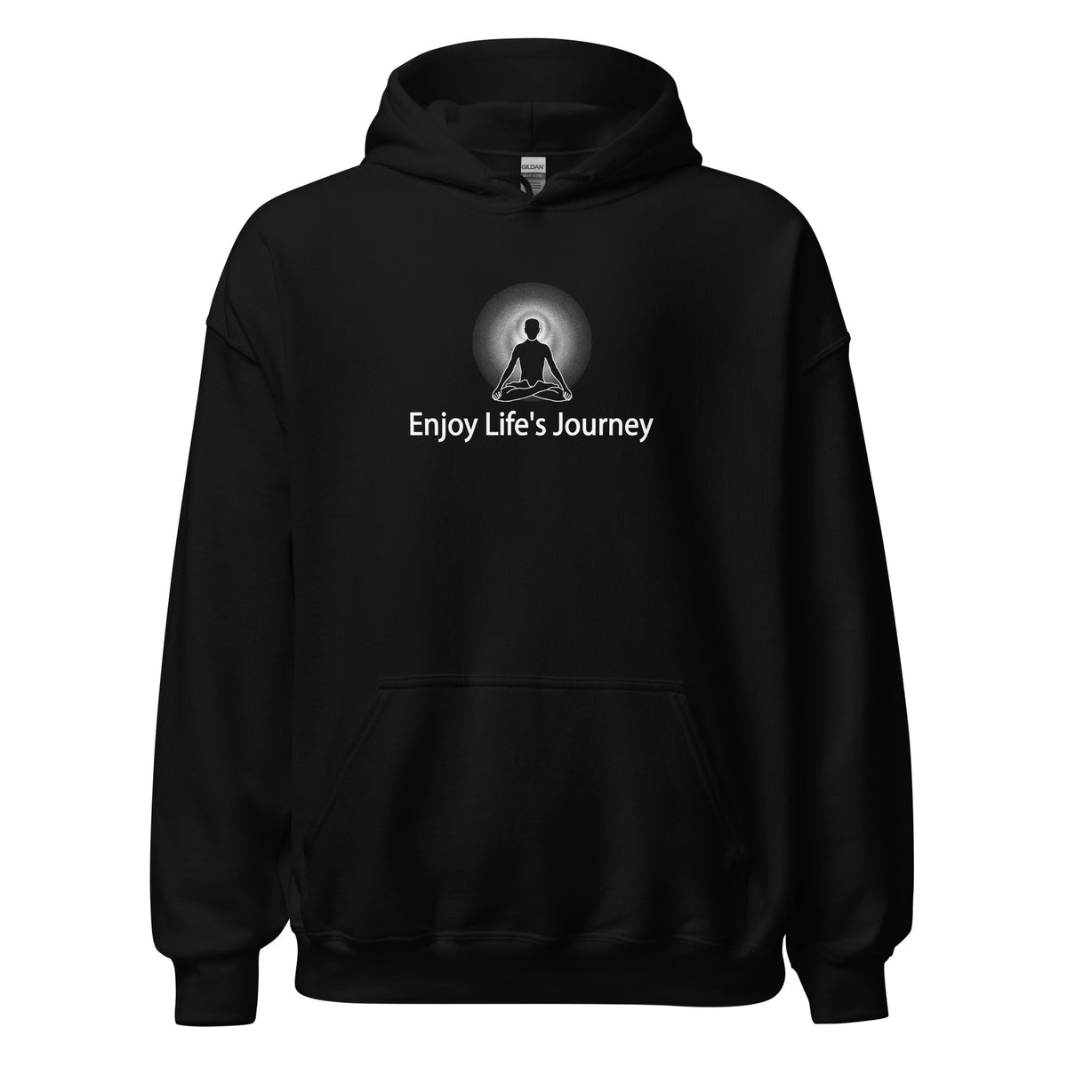 "Enjoy Life's Journey" Positive Thought Brand Unisex Hoodie (White Graphic)