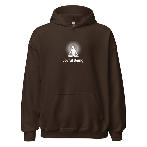 "Joyful Being" Positive Thought Brand Unisex Hoodie (White Graphic)