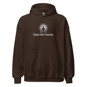 "Enjoy Life's Journey" Positive Thought Brand Unisex Hoodie (White Graphic)