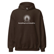 "Everything is as it should be." Positive Thought Brand Unisex Hoodie (White Graphic)