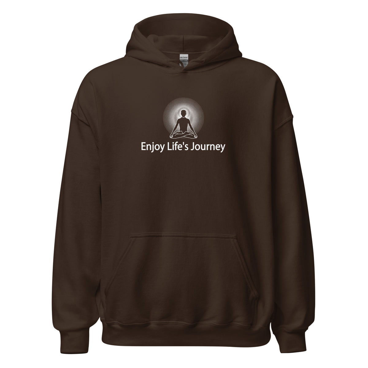 "Enjoy Life's Journey" Positive Thought Brand Unisex Hoodie (White Graphic)
