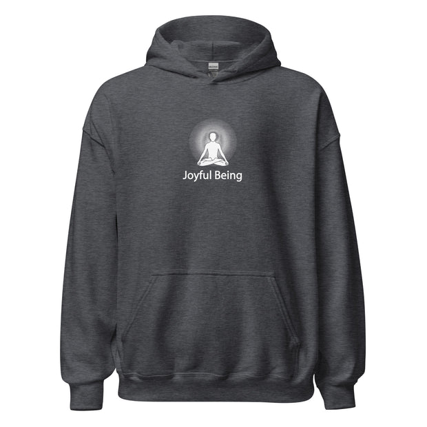 "Joyful Being" Positive Thought Brand Unisex Hoodie (White Graphic)