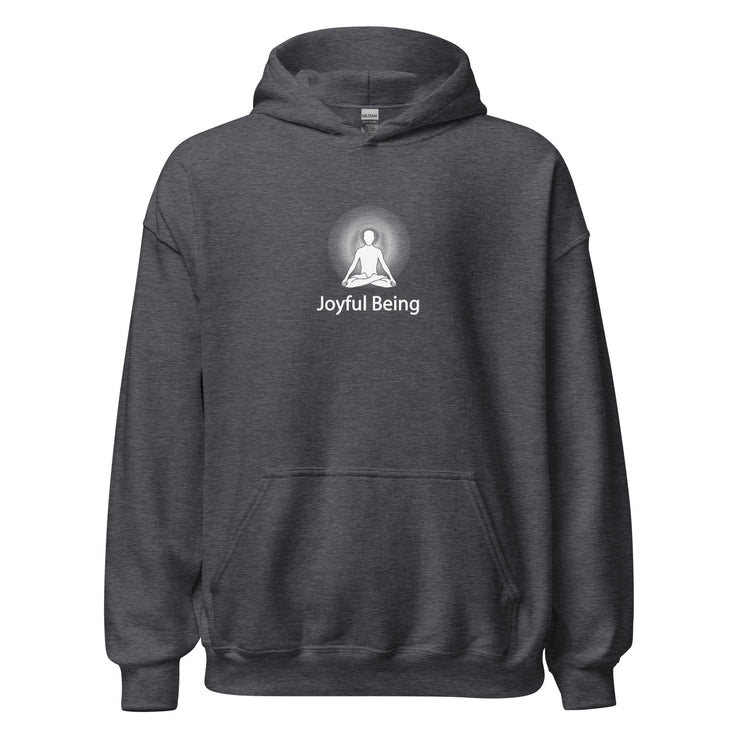"Joyful Being" Positive Thought Brand Unisex Hoodie (White Graphic)