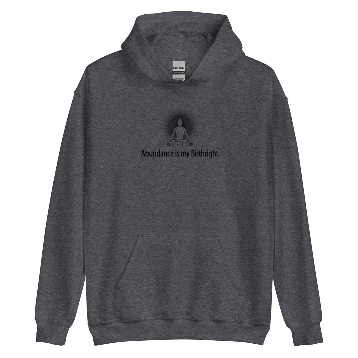 "Abundance is my Birthright" Positive Thought Brand Unisex Hoodie (Black Lettering)