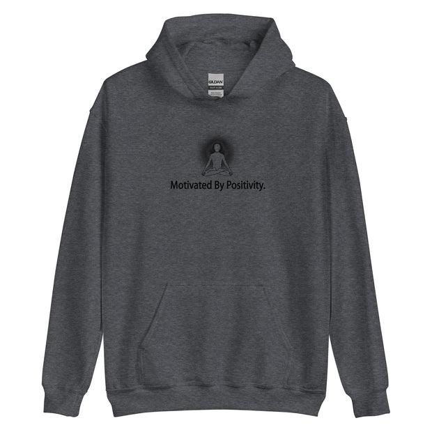 "Motivated by Positivity" Positive Thought Brand Unisex Hoodie (Black Graphic)