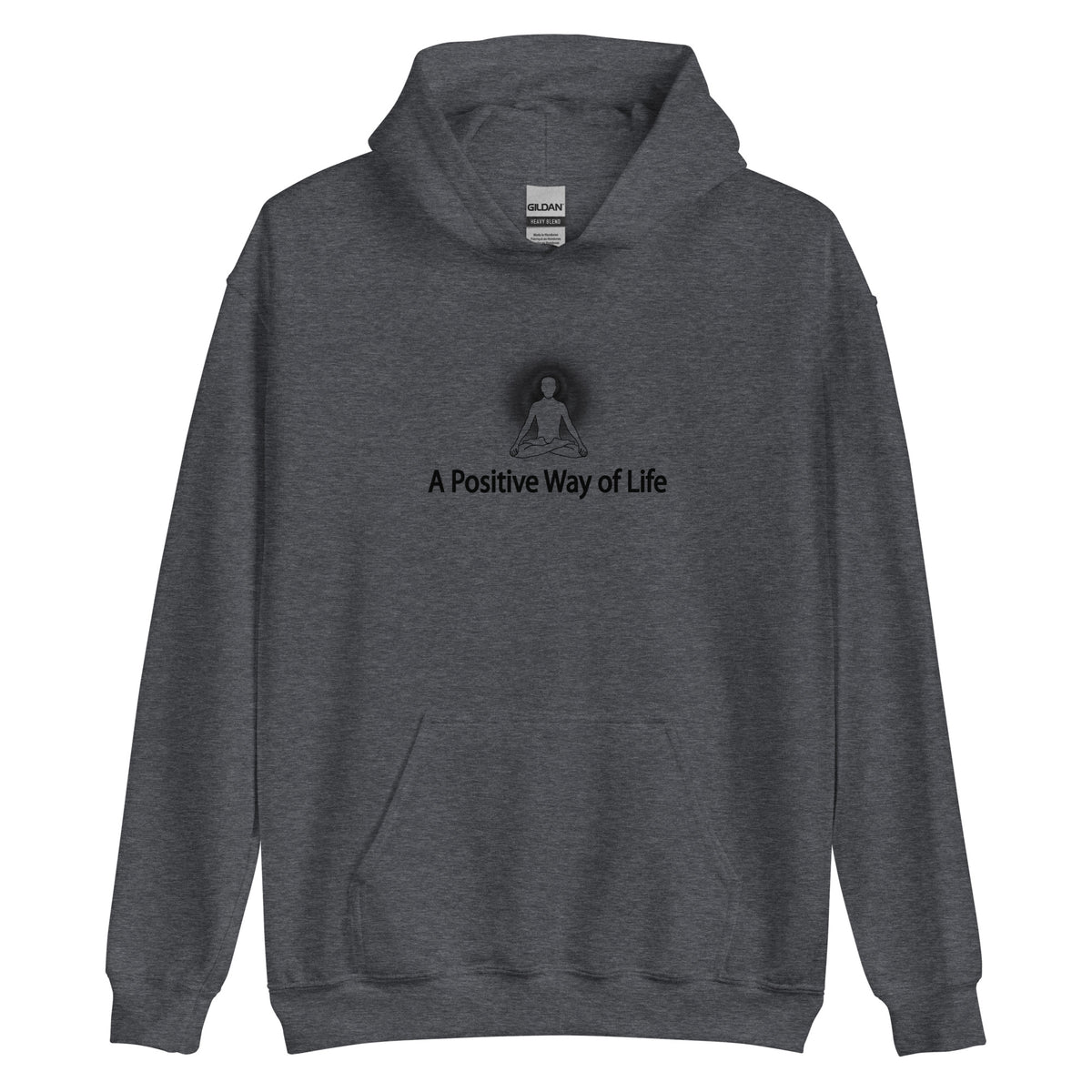 "A Positive Way of Life" Positive Thought Brand Unisex Hoodie (Black Graphic)