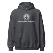 "Energy Flows Where Attention Goes" Positive Thought Brand Unisex Hoodie (White Graphic)