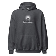 "Feel the Love" Positive Thought Brand Unisex Hoodie (White Graphic)