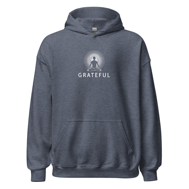 "GRATEFUL" Positive Thought Brand Unisex Hoodie (White Graphic)