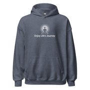 "Enjoy Life's Journey" Positive Thought Brand Unisex Hoodie (White Graphic)