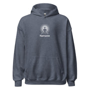 "Namaste" Positive Thought Brand Unisex Hoodie (White Graphic)