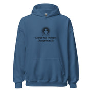 "Change Your Thoughts. Change Your Life" Unisex Hoodie (Black Graphic)