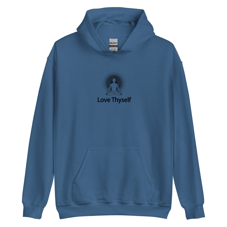 "Love Thyself" Positive Thought Brand Unisex Hoodie (Black Graphic)