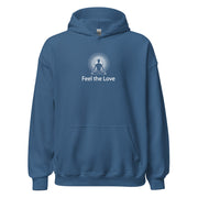 "Feel the Love" Positive Thought Brand Unisex Hoodie (White Graphic)