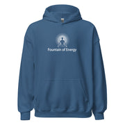"Fountain of Energy" Positive Thought Brand Unisex Hoodie (White Graphic)