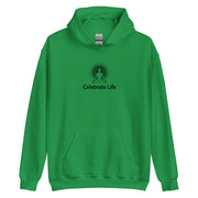 "Celebrate Life" Positive Thought Brand Unisex Hoodie (Black Hoodie)