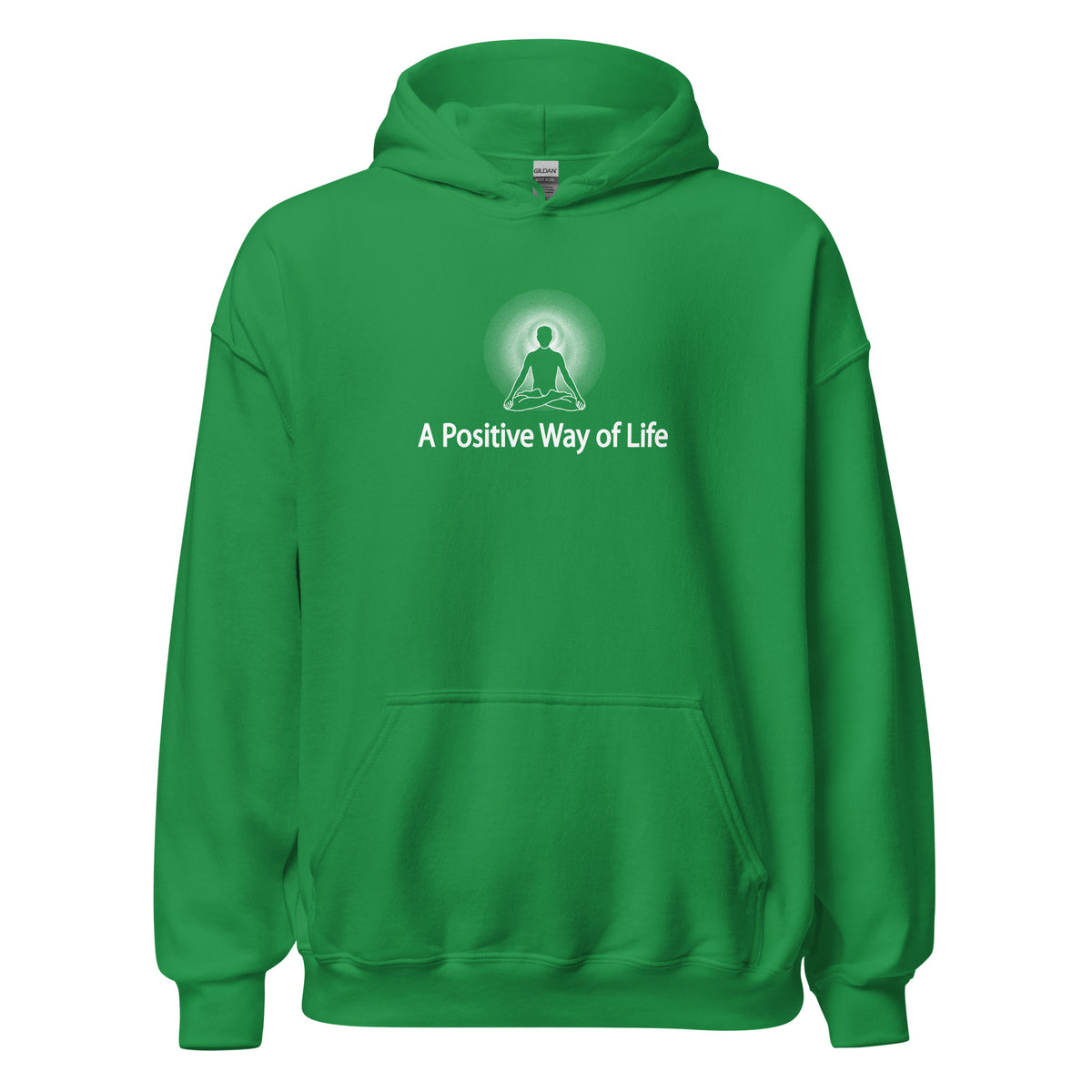 "A Positive Way of Life" Positive Thought Brand Unisex Hoodie (White Graphic)