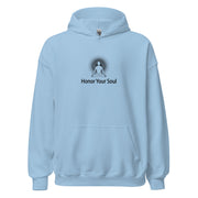 "Honor Your Soul" Positive Thought Brand Unisex Hoodie (Black Graphic)