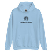 "Abundance is my Birthright" Positive Thought Brand Unisex Hoodie (Black Lettering)