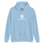 "Awaken Your Essence" Positive Thought Brand Unisex Hoodie (White Lettering)
