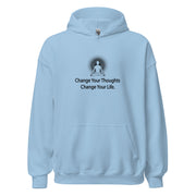 "Change Your Thoughts. Change Your Life" Unisex Hoodie (Black Graphic)