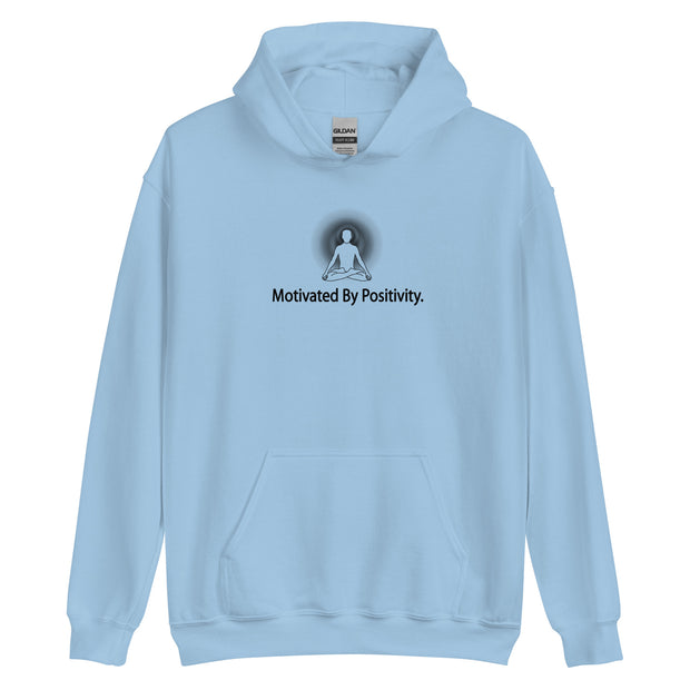 "Motivated by Positivity" Positive Thought Brand Unisex Hoodie (Black Graphic)