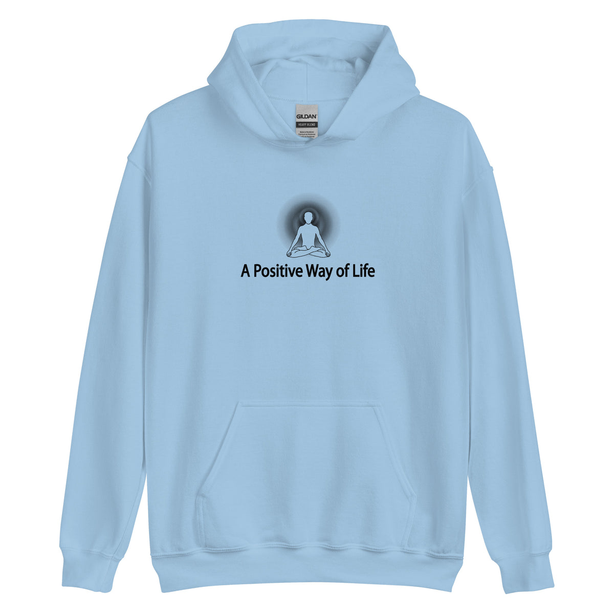 "A Positive Way of Life" Positive Thought Brand Unisex Hoodie (Black Graphic)