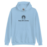 "Enjoy Life's Journey" Positive Thought Brand Unisex Hoodie (Black Graphic)