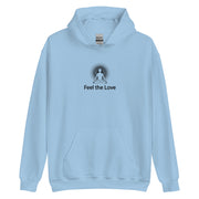 "Feel the Love" Positive Thought Brand Unisex Hoodie (Black Graphic)