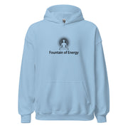 "Fountain of Energy" Positive Thought Brand Unisex Hoodie (Black Graphic)