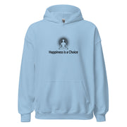 "Happiness is a Choice" Positive Thought Brand Unisex Hoodie (Black Graphic)