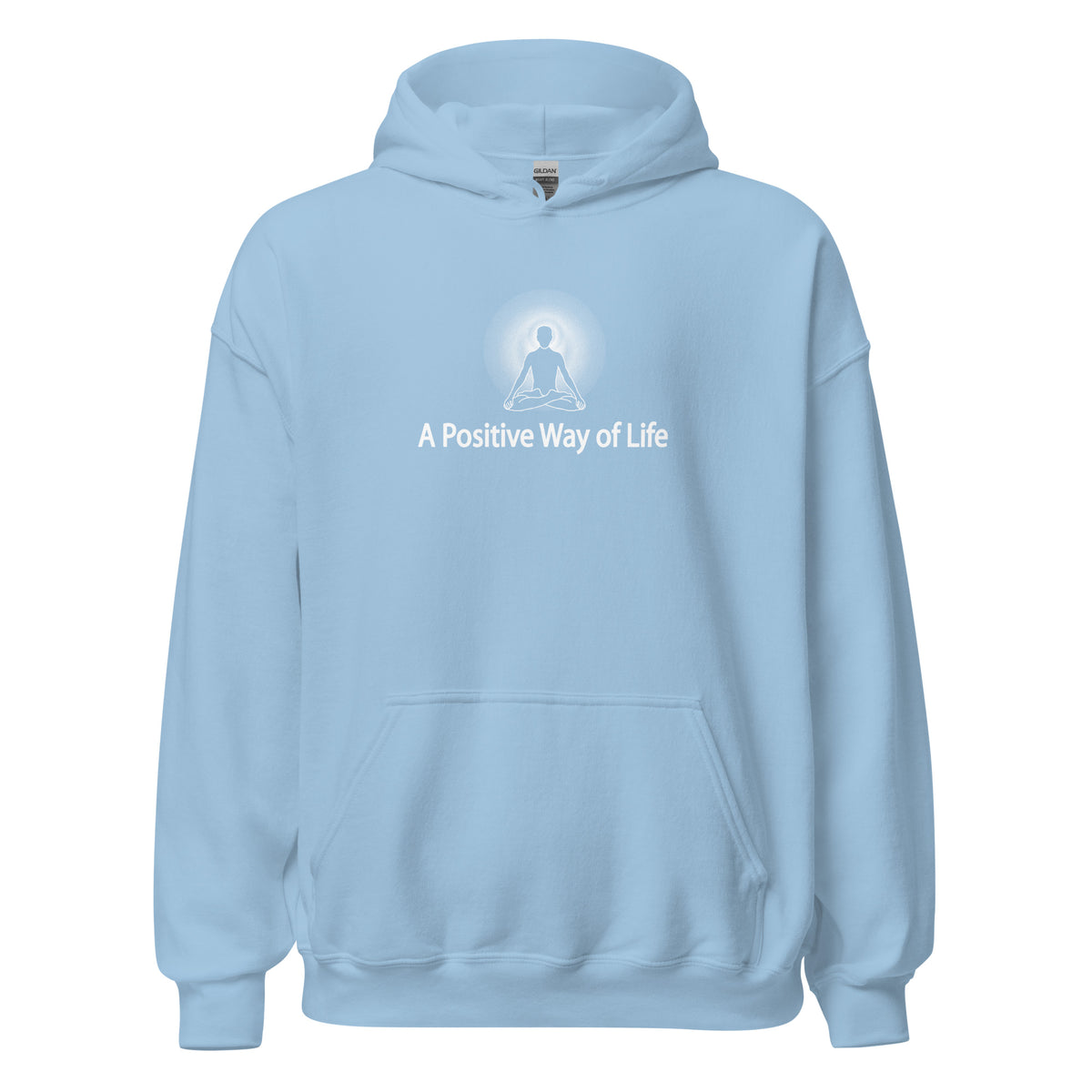 "A Positive Way of Life" Positive Thought Brand Unisex Hoodie (White Graphic)
