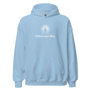 "Follow Your Bliss" Positive Thought Brand Unisex Hoodie (White Graphic)