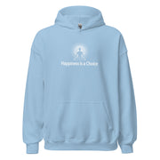 "Happiness is a Choice" Positive Thought Brand Unisex Hoodie (White Graphic)