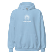 "Love Thyself" Positive Thought Brand Unisex Hoodie (White Graphic)