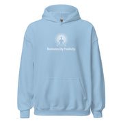 "Motivated by Positivity" Positive Thought Brand Unisex Hoodie (White Graphic)
