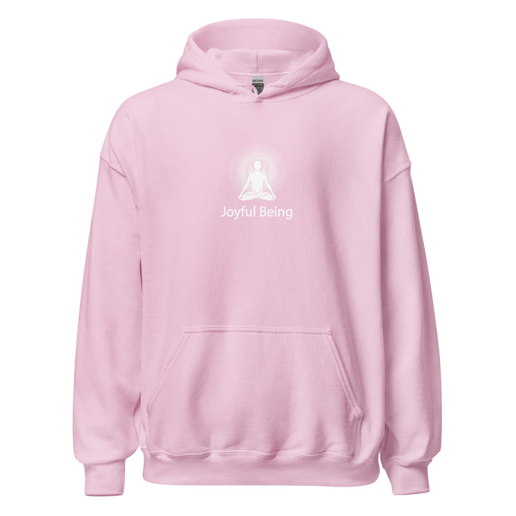 "Joyful Being" Positive Thought Brand Unisex Hoodie (White Graphic)
