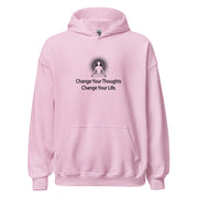 "Change Your Thoughts. Change Your Life" Unisex Hoodie (Black Graphic)