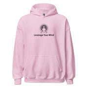 "Leverage Your Mind" Positive Thought Brand Unisex Hoodie (Black Graphic)
