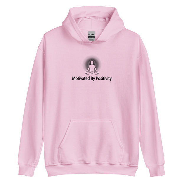 "Motivated by Positivity" Positive Thought Brand Unisex Hoodie (Black Graphic)