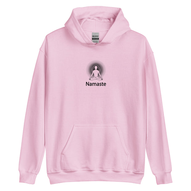 "Namaste" Positive Thought Brand Unisex Hoodie (Black Graphic)