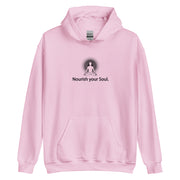 "Nourish Your Soul" Positive Thought Brand Unisex Hoodie (Black Graphic)