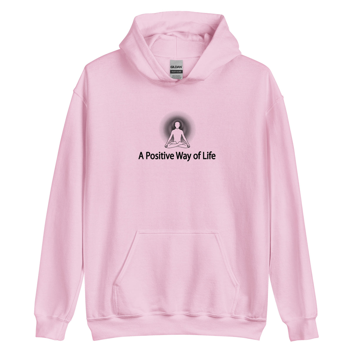 "A Positive Way of Life" Positive Thought Brand Unisex Hoodie (Black Graphic)