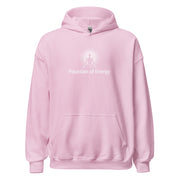 "Fountain of Energy" Positive Thought Brand Unisex Hoodie (White Graphic)