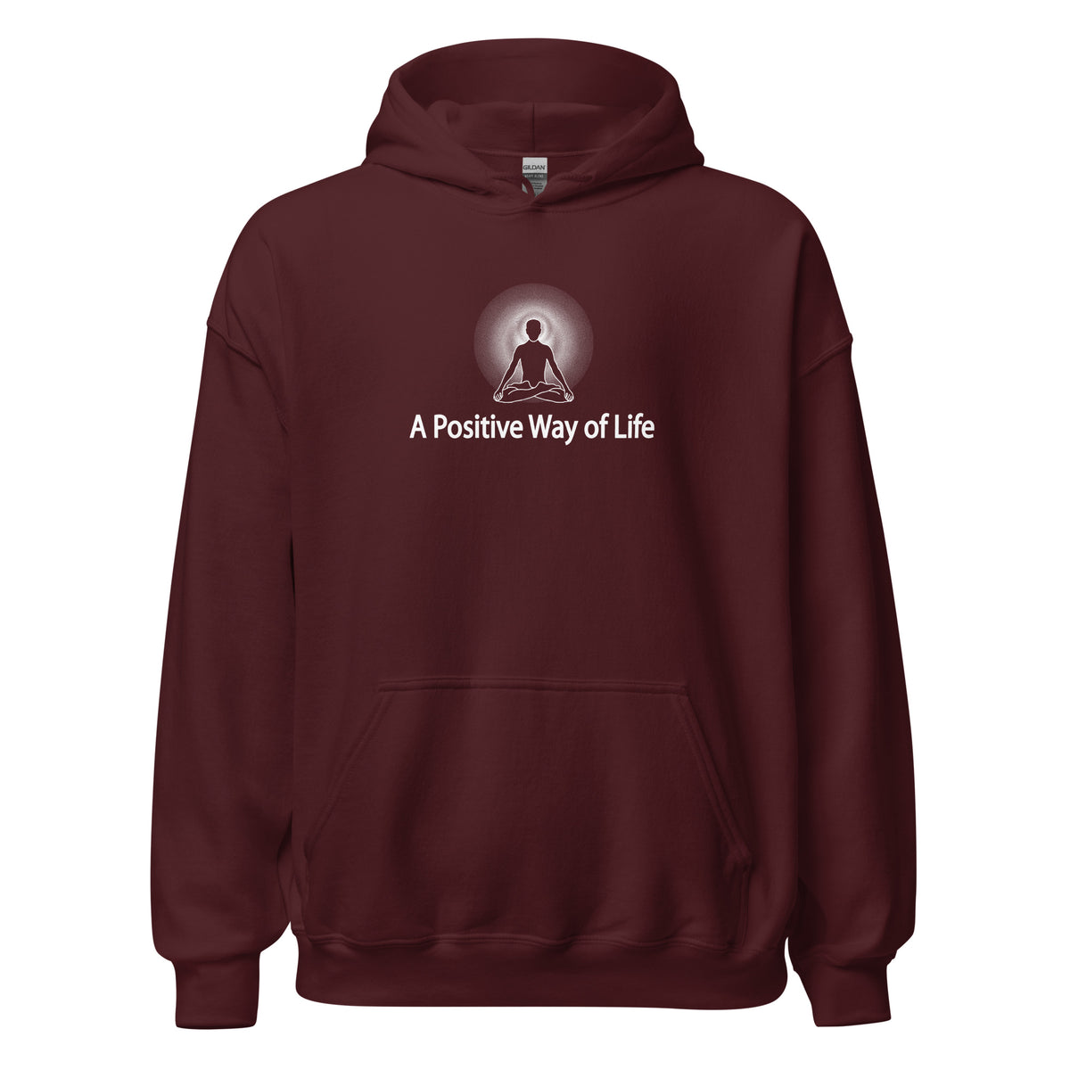 "A Positive Way of Life" Positive Thought Brand Unisex Hoodie (White Graphic)