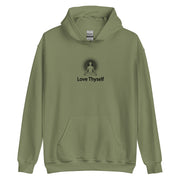 "Love Thyself" Positive Thought Brand Unisex Hoodie (Black Graphic)